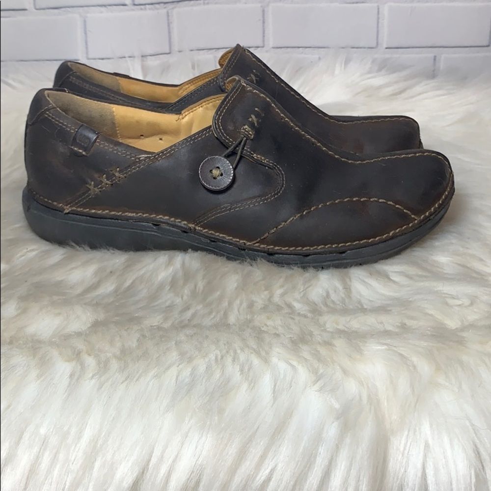 Clarks Unstructured Un-Loop Slip On Shoes Sz 7 W - image 4